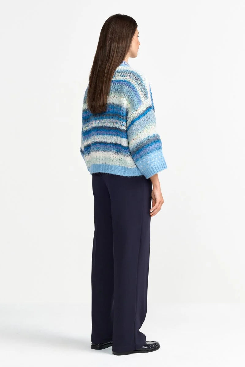 RICH & ROYAL STRETCH TROUSERS WITH DECORATIVE SEAM