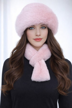 Premium Angora Furry Winter Hat leopard print
