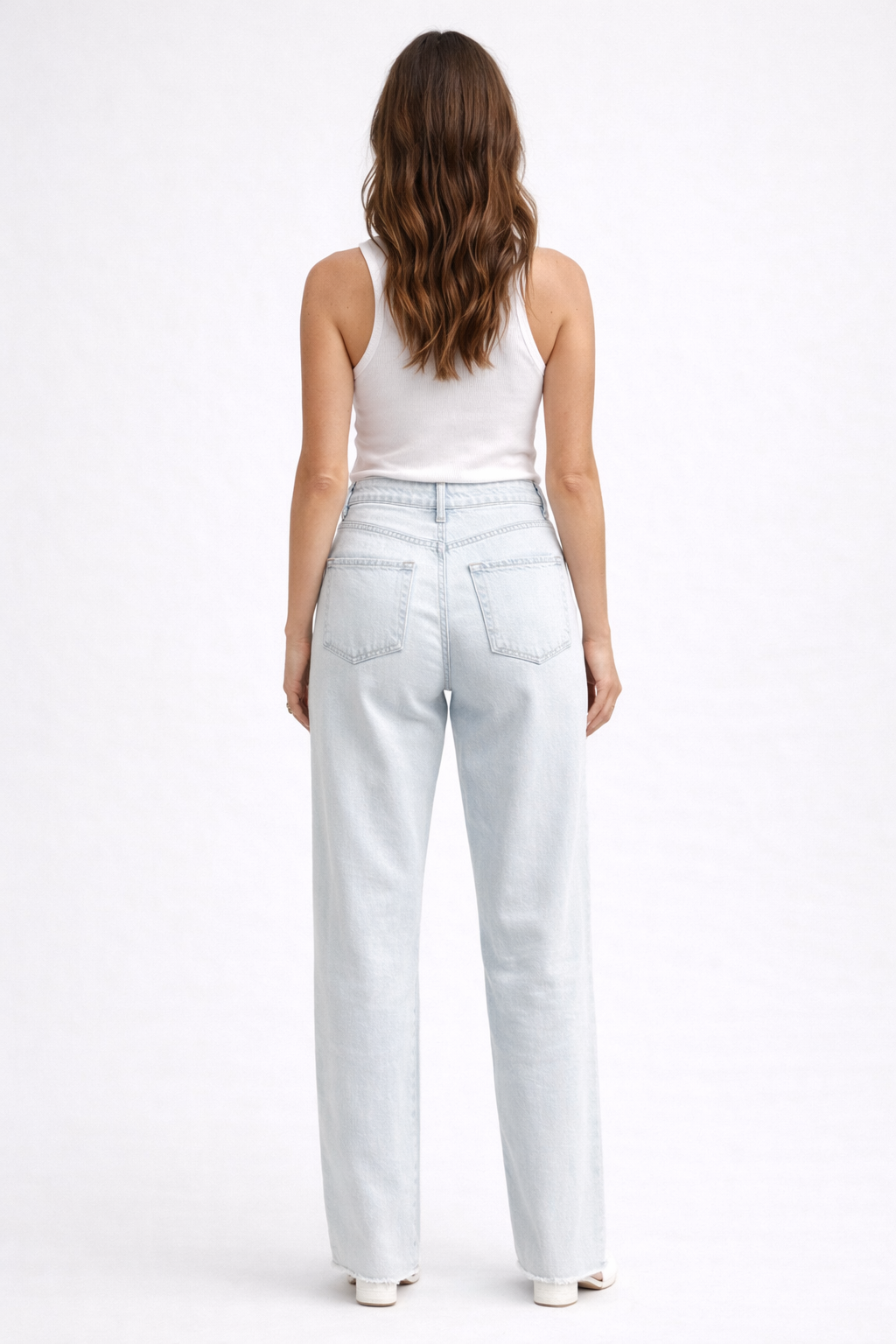 BELLA DAHL INSEAM GUSSET ANKLE FRAYED JEANS