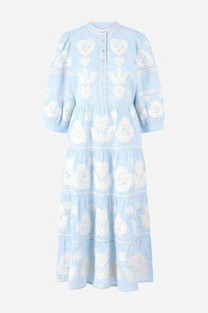 RICH & ROYAL HEART EMBROIDERED MAXI DRESS