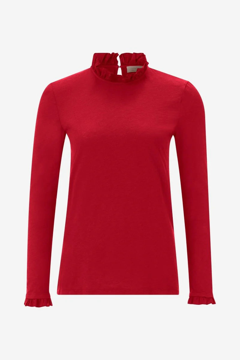 RICH & ROYAL RUFFLED NECK LONG SLEEVE MADE IN PORTUGAL