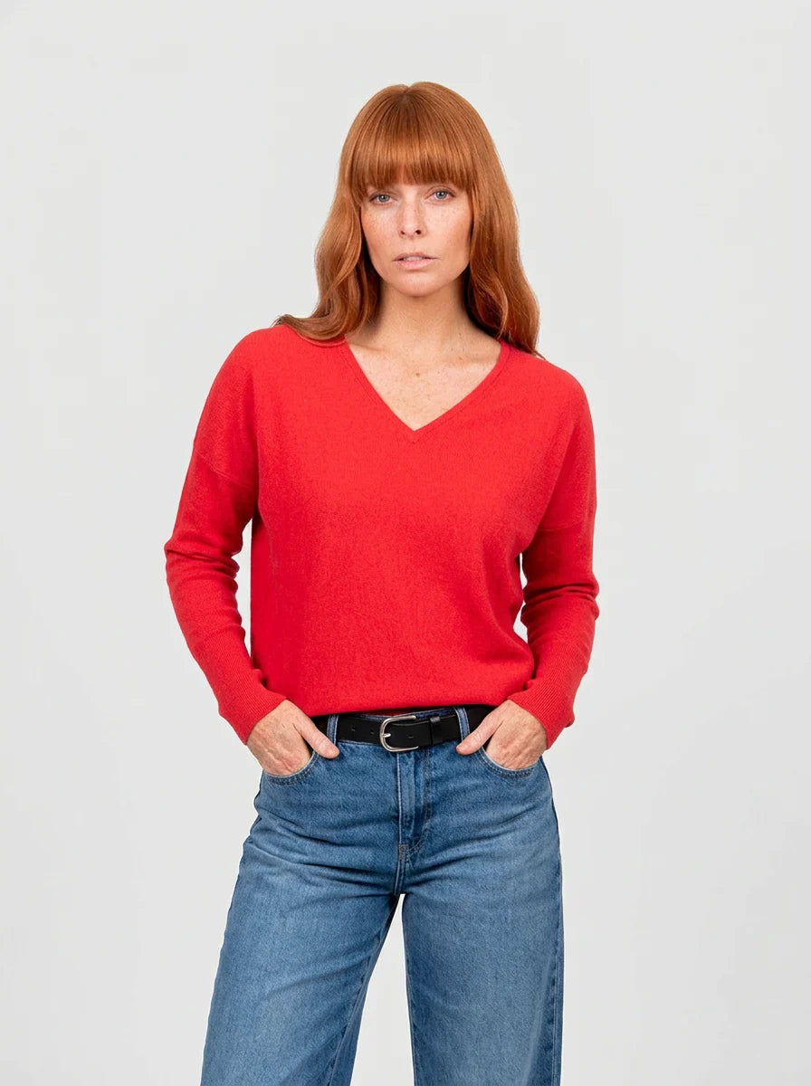 Princess Vee Curve Hem Pullover