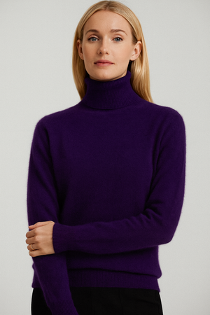 Pure Cashmere Roll Neck Pullover