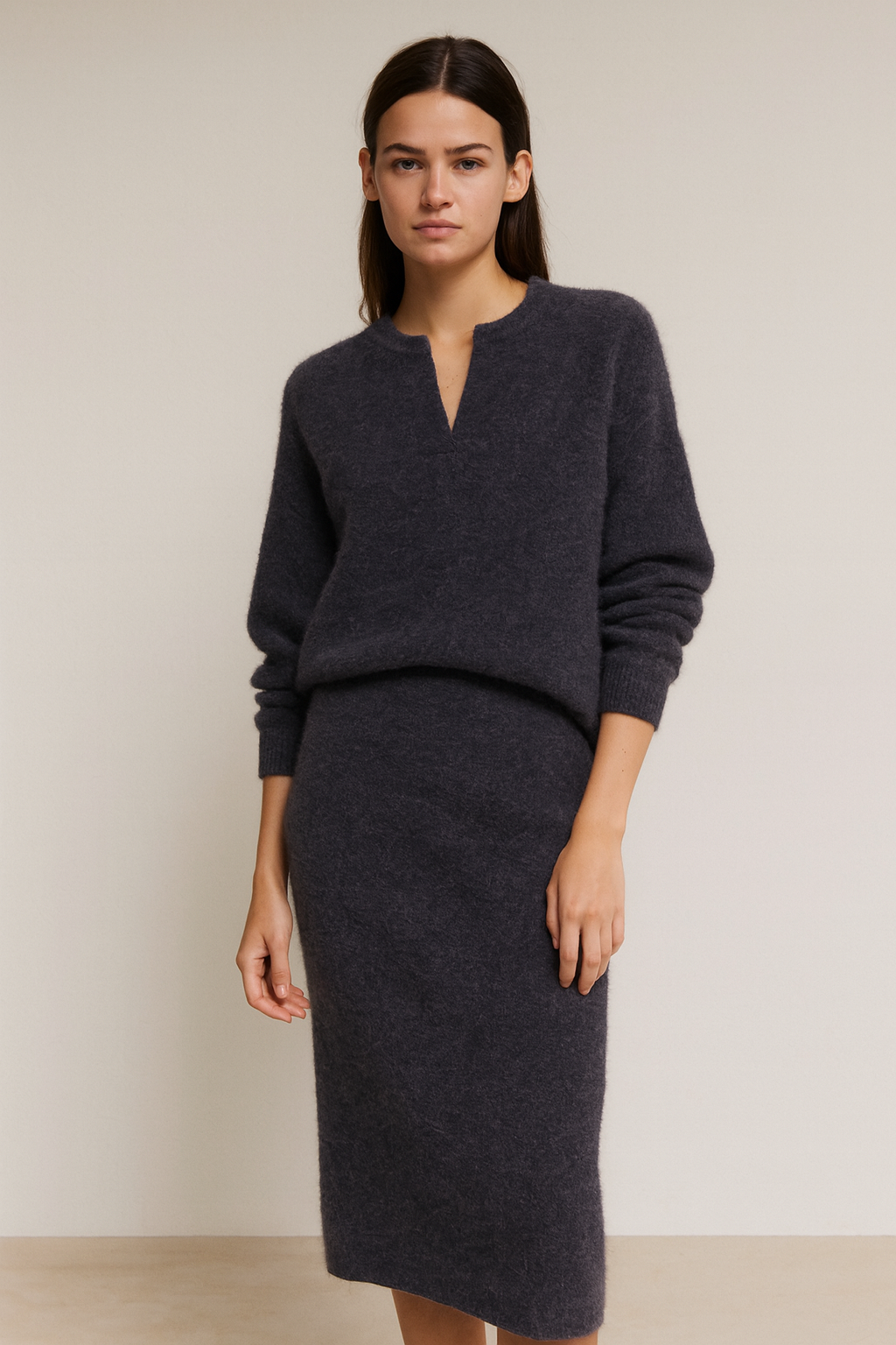 PURE CASHMERE SWEATER & SKIRT SET