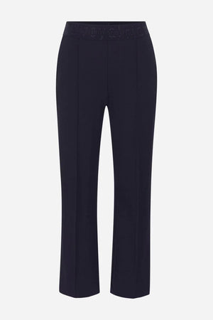 RICH & ROYAL STRETCH TROUSERS WITH DECORATIVE SEAM