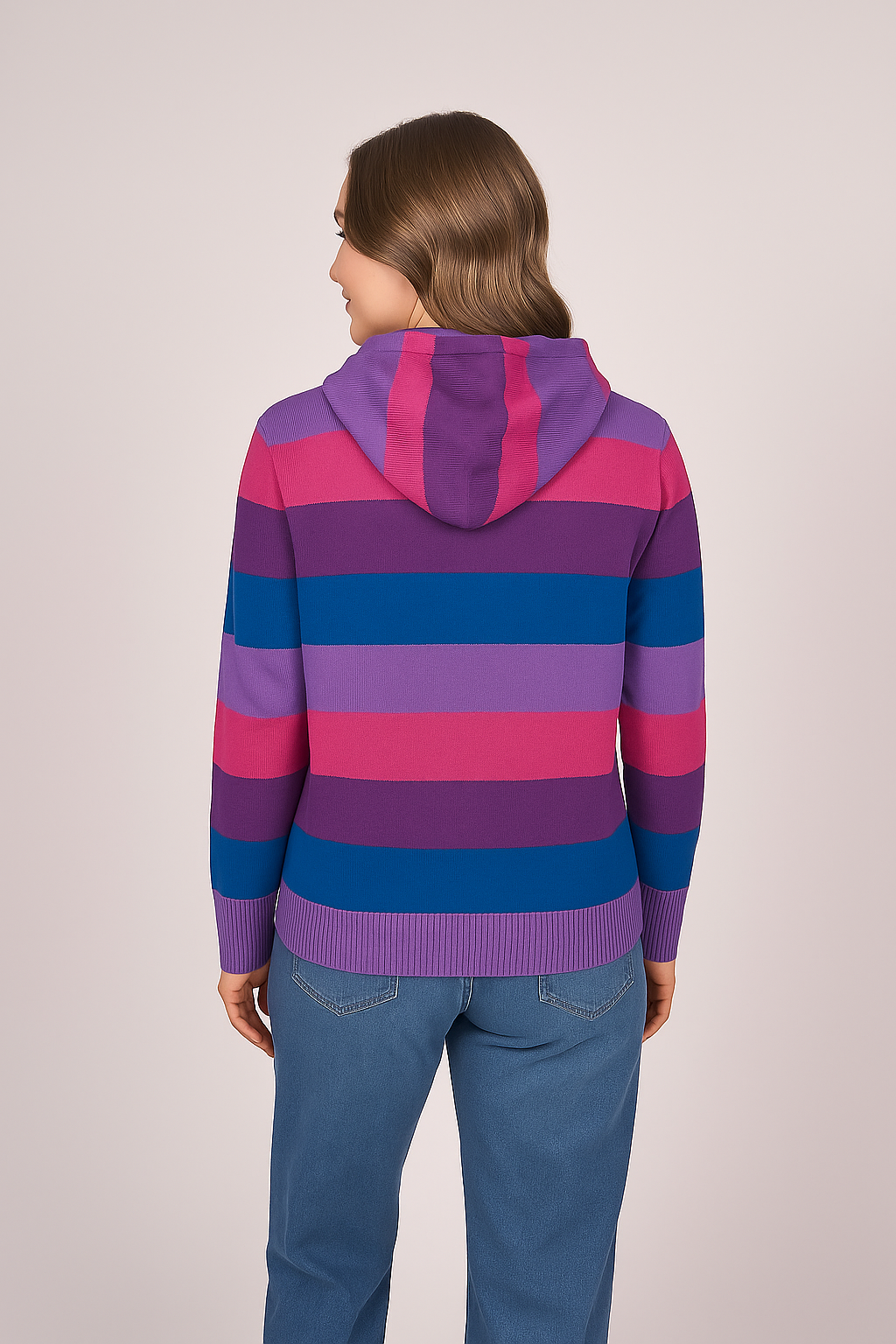 Stripy Hoodie Cotton / Cashmere