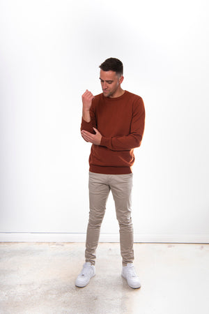 ESSENTIAL CREW PULLOVER FINE KNIT BRIDGE & LORD