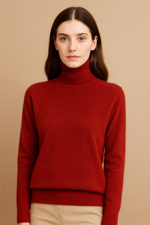 Pure Cashmere Roll Neck Pullover