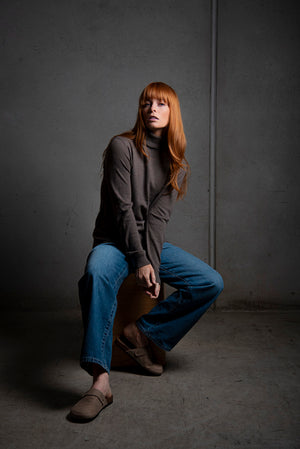 ROSIE ROLL NECK PULLOVER BRIDGE & LORD CASHMERE / MERINO