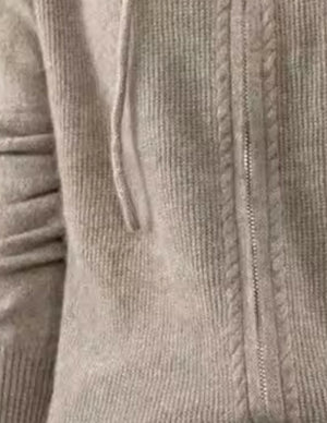 Pure cashmere Full zip hoodie