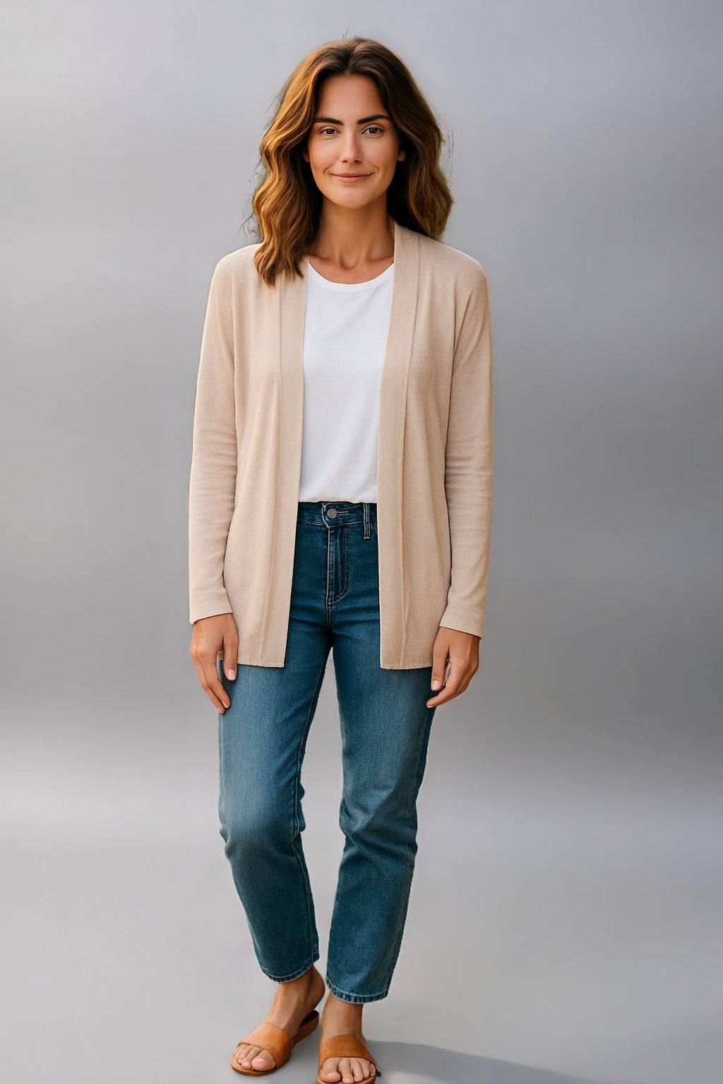Extra Fine Swing Coat Open Cardigan – Fields Ladies Latte