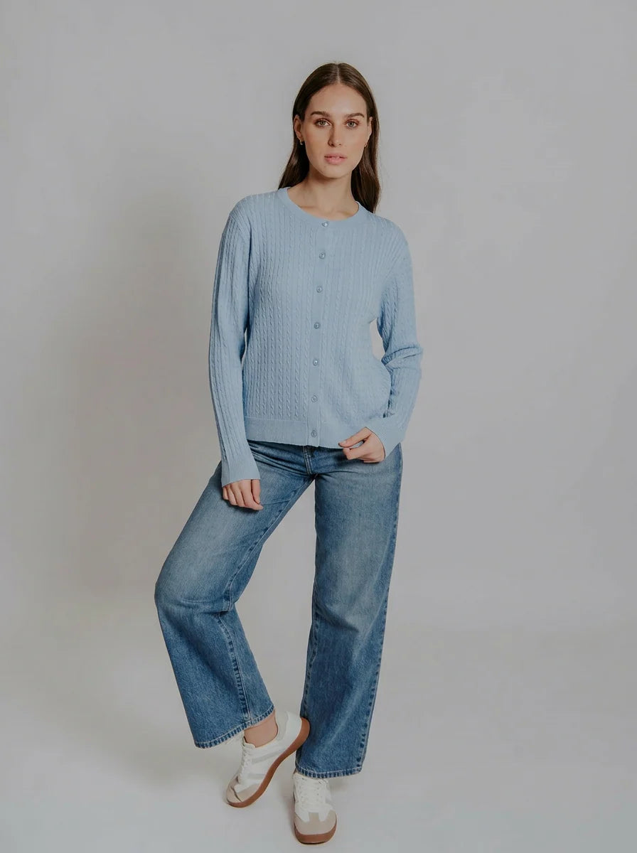Bella - Baby Cable Crew Neck Cardi