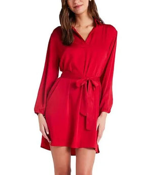 BELLA DAHL Long Sleeve Belted Mini Dress