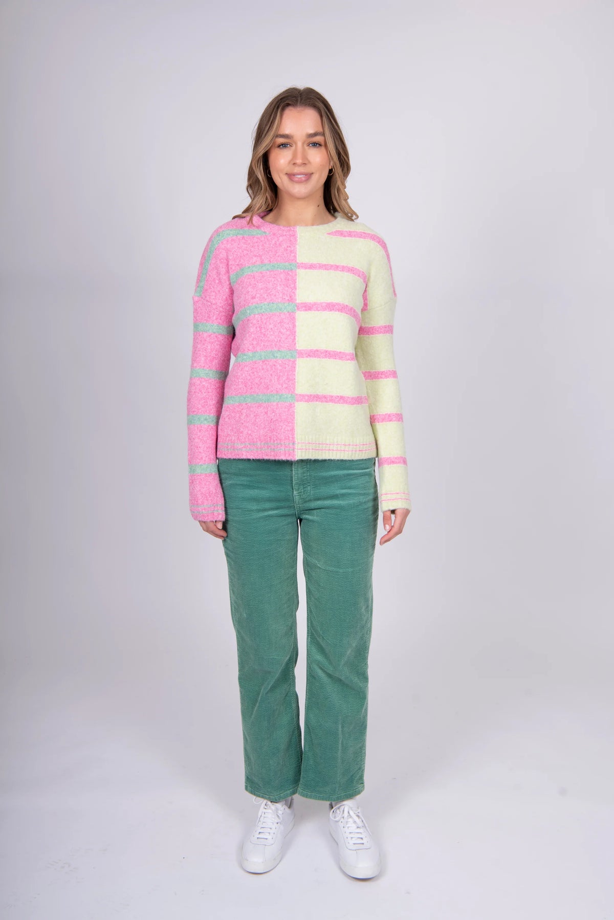 Bella - Striped Colour Block Pullover