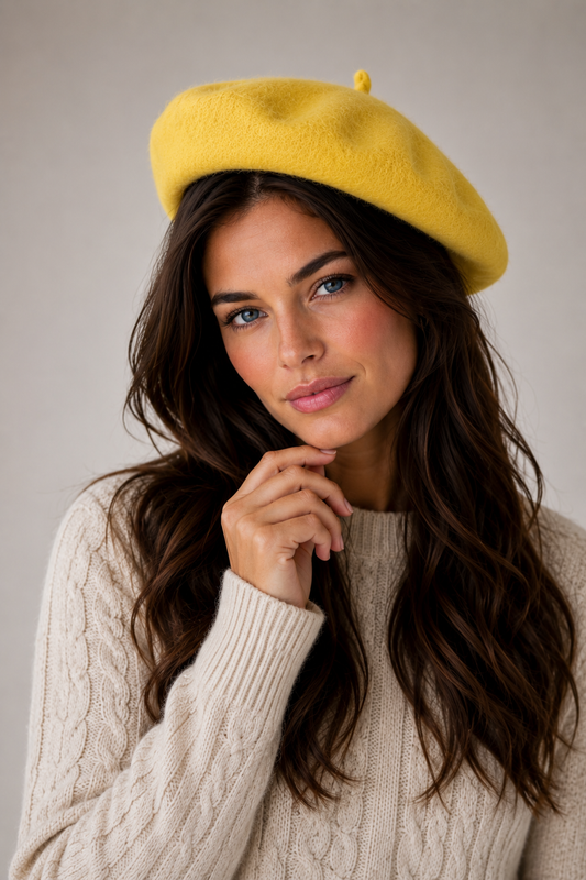 EXTRA FINE PURE WOOL BERET HAT