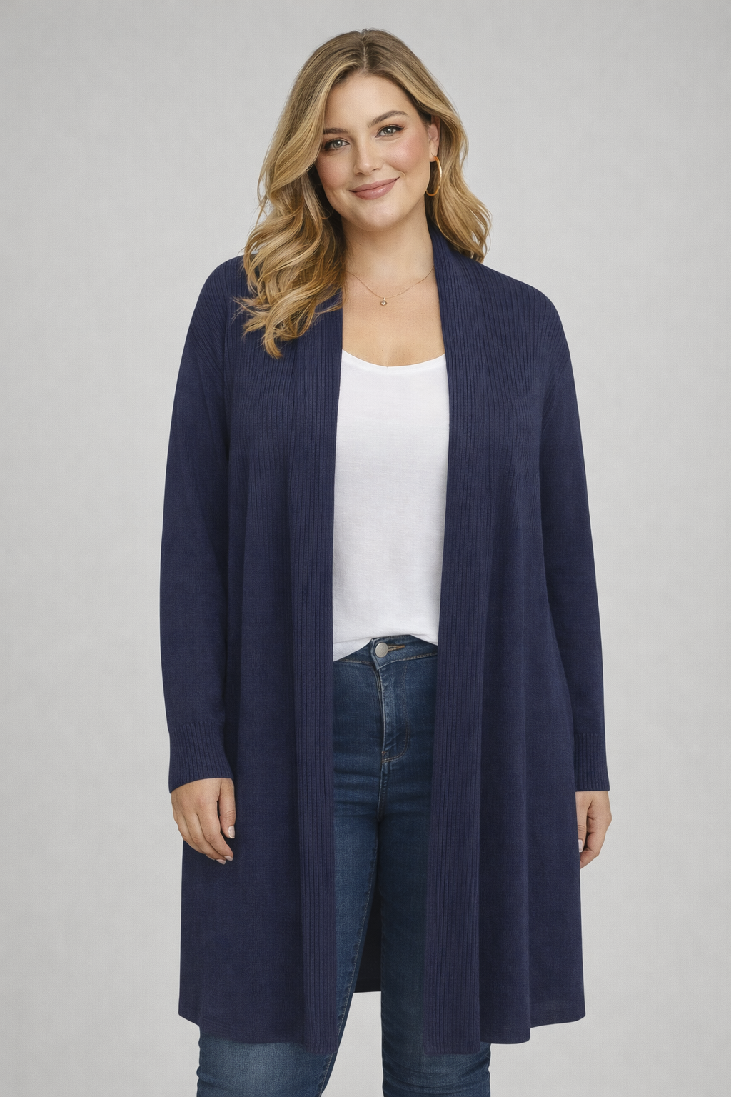 Fields woman swing coat Ribbed front