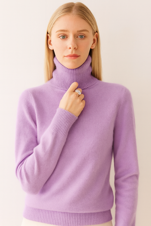 Pure Cashmere Roll Neck Pullover