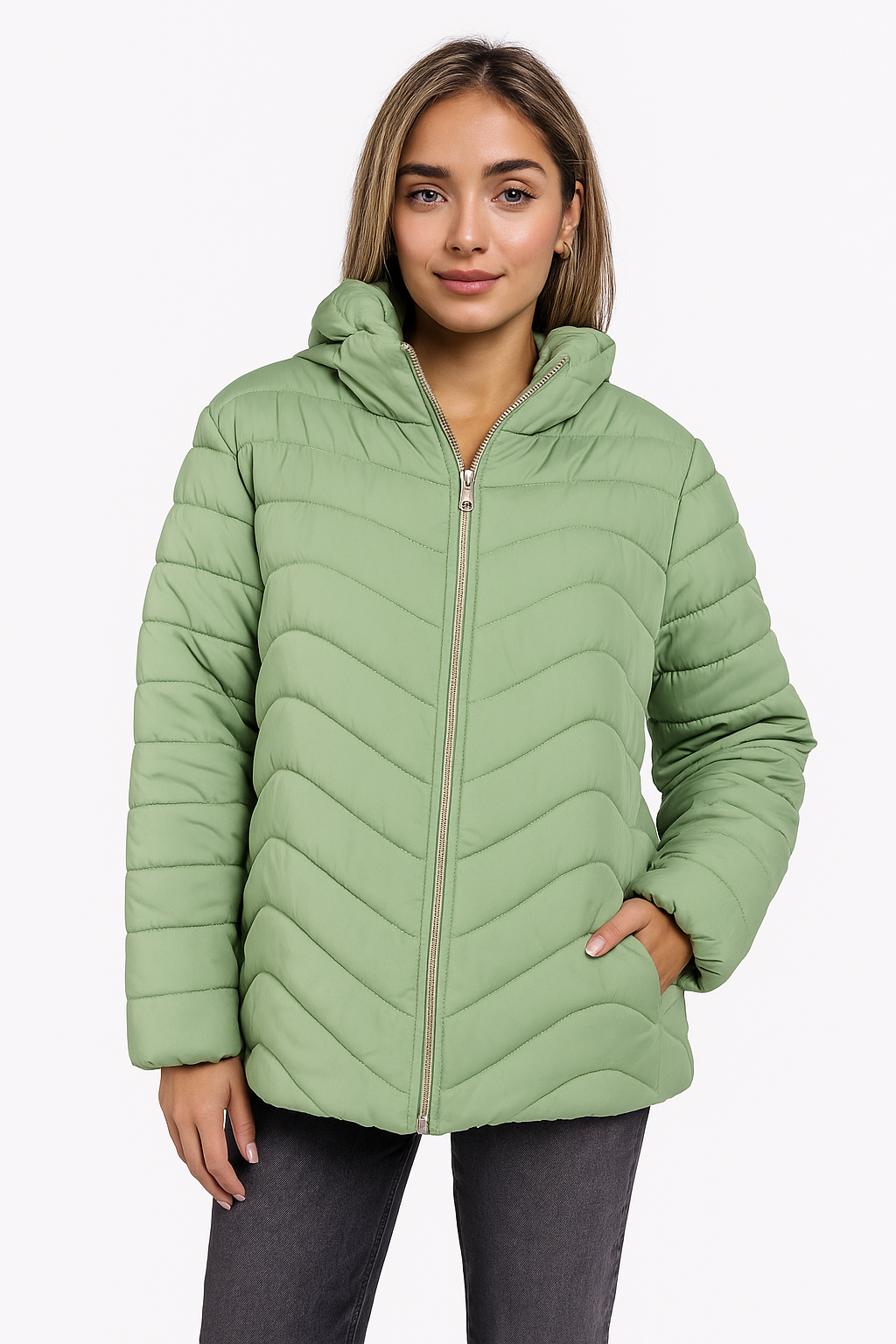 SABENA PADDED JACKET WITH FAUX FUR LINING