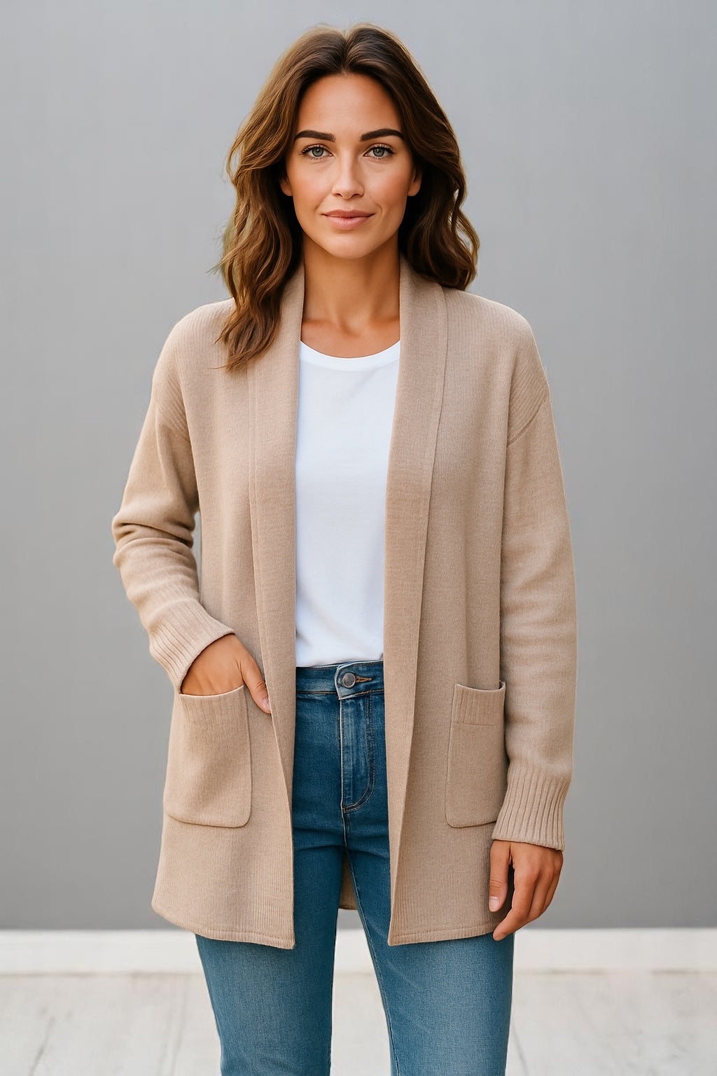 Swing coat with pockets Bella knitwear