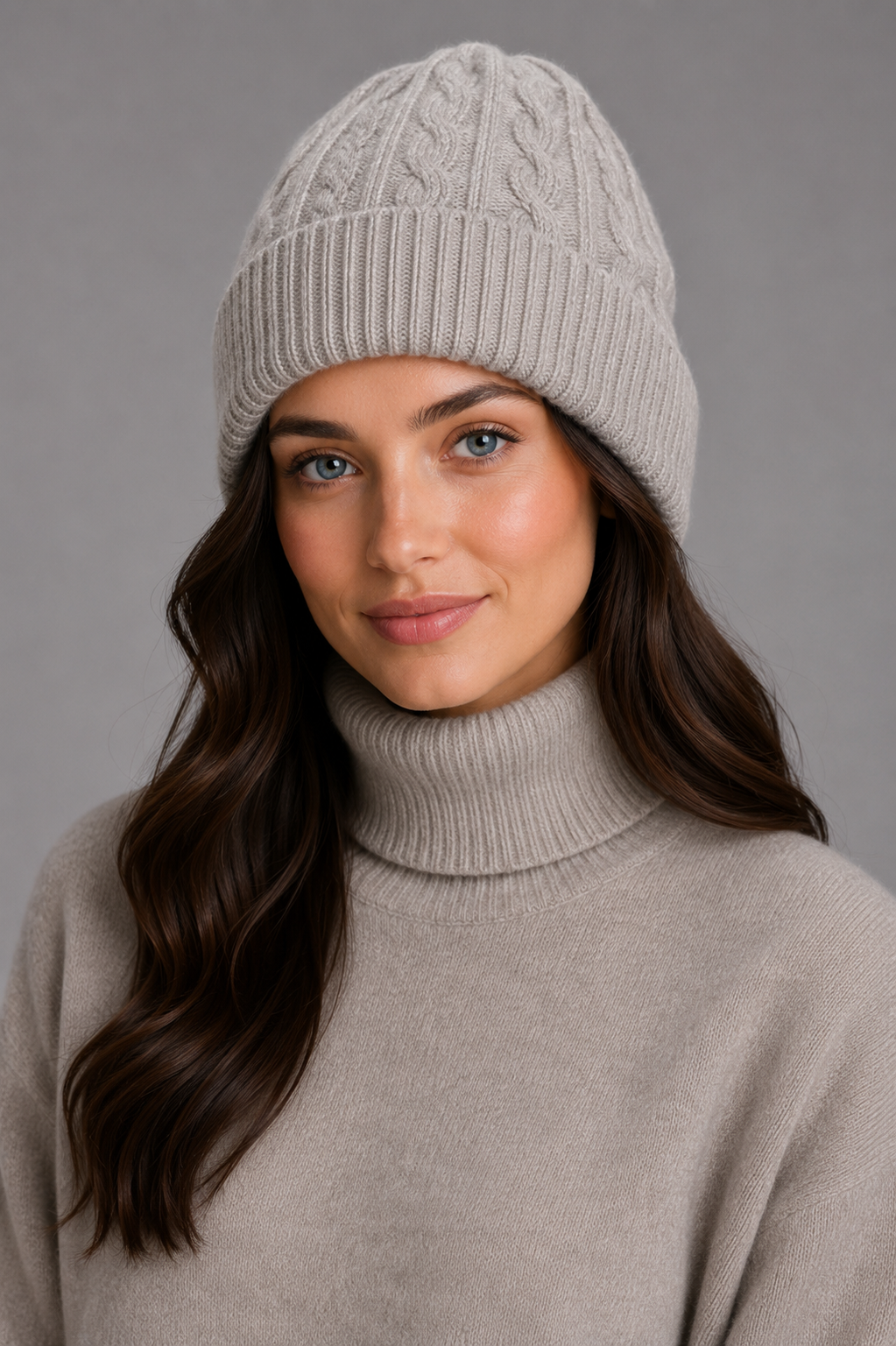 Unisex Pure Wool Beanie – Cabled