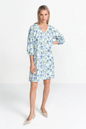 RICH & ROYAL BLOUSE DRESS WITH FLORAL PRINT