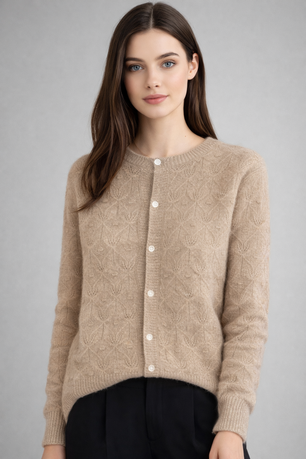 Ribbed cardigan Pure wool KNIT-ON AUSTRALIA