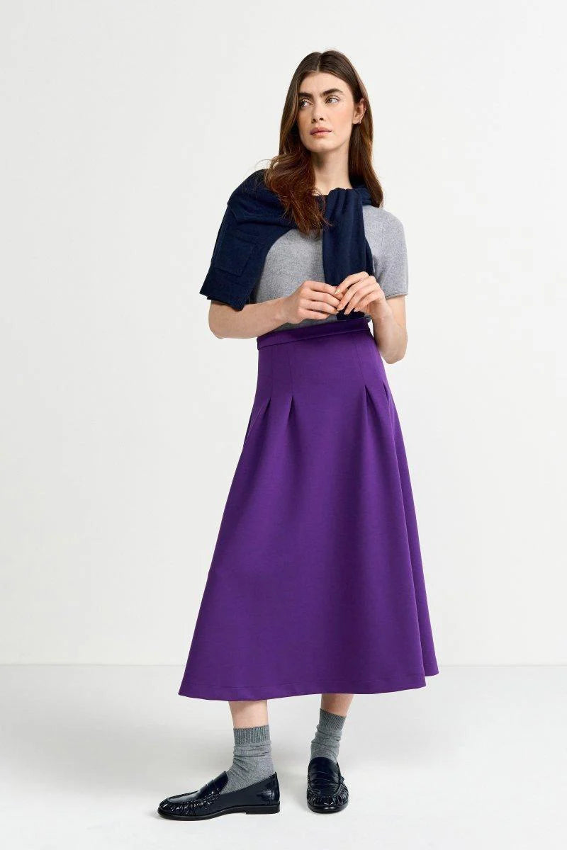 RICH & ROYAL PLUM SKIRT