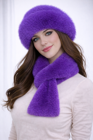 Premium Angora Furry Winter Hat leopard print