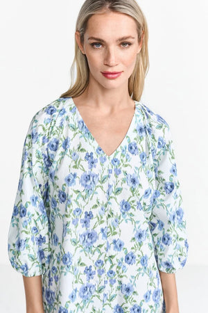 RICH & ROYAL BLOUSE DRESS WITH FLORAL PRINT