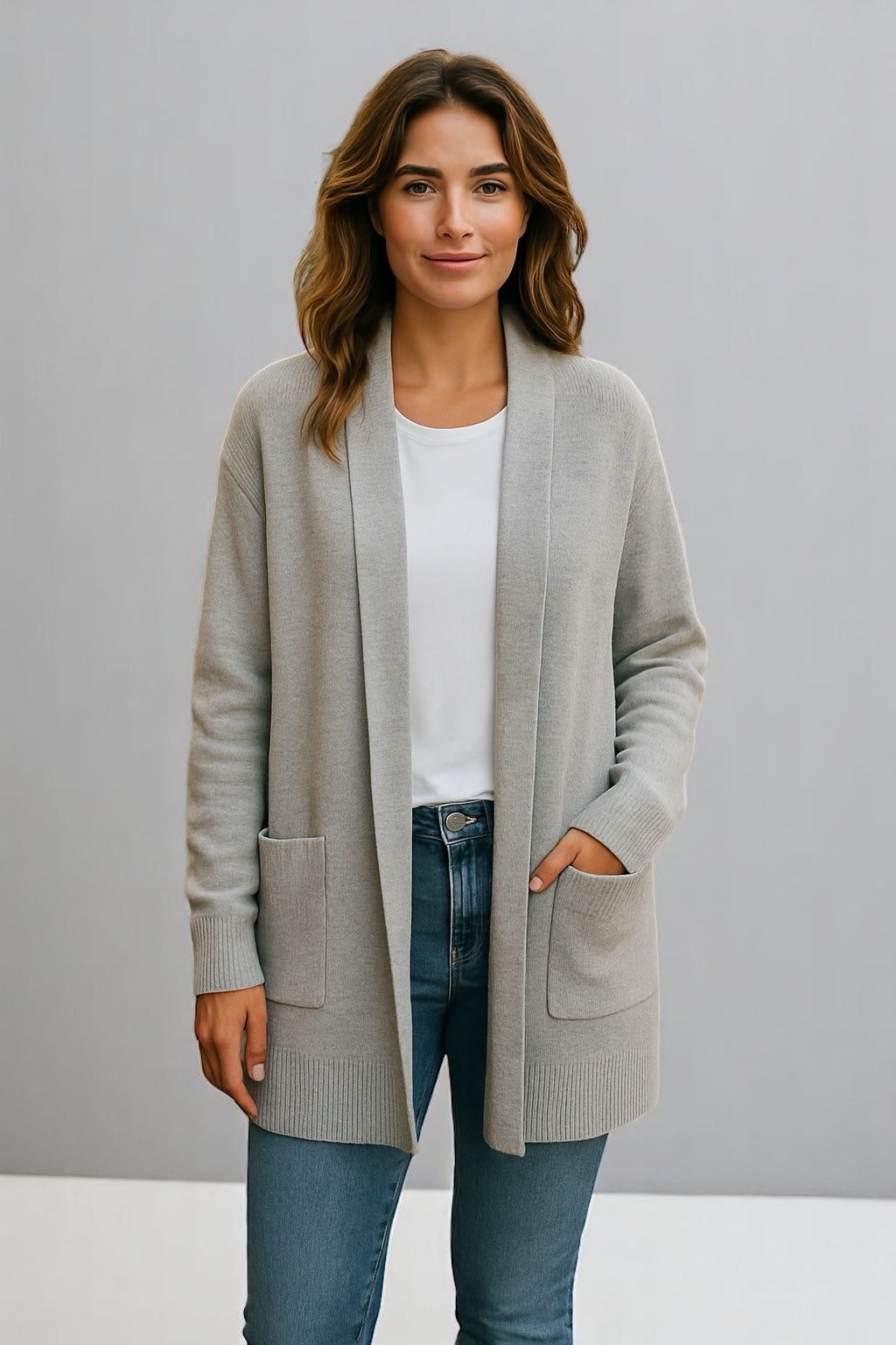 Swing coat with pockets Bella knitwear