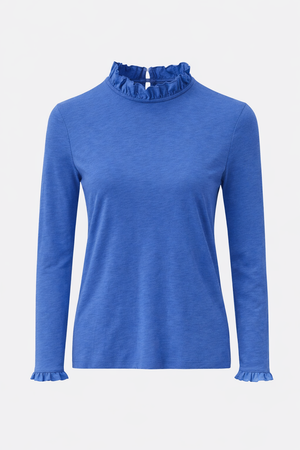 RICH & ROYAL RUFFLED NECK LONG SLEEVE MADE IN PORTUGAL