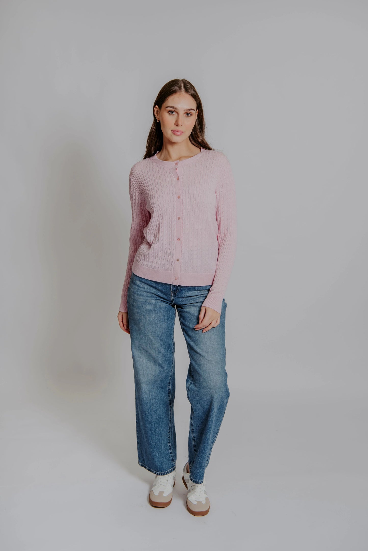 Bella - Baby Cable Crew Neck Cardi