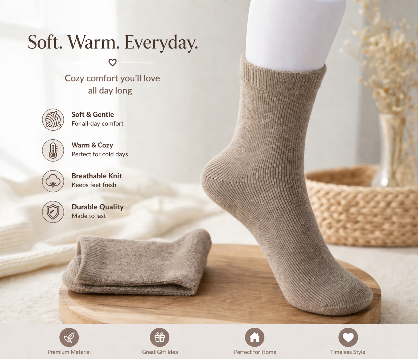 100% Cashmere socks - unisex
