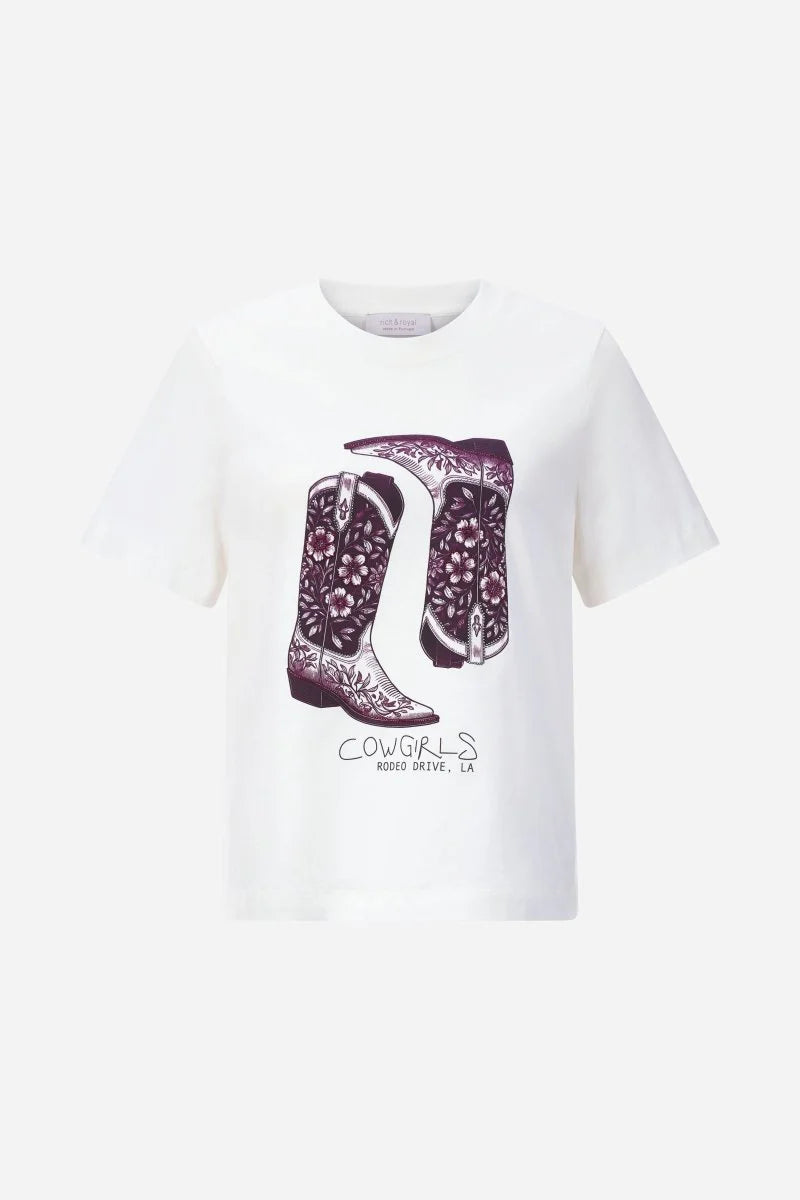 RICH & ROYAL WHITE T-SHIRT WITH PRINT