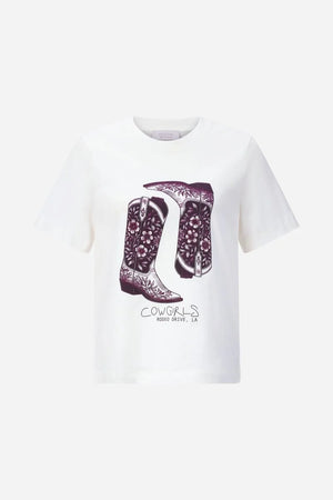 RICH & ROYAL WEISSES T-SHIRT MIT PRINT