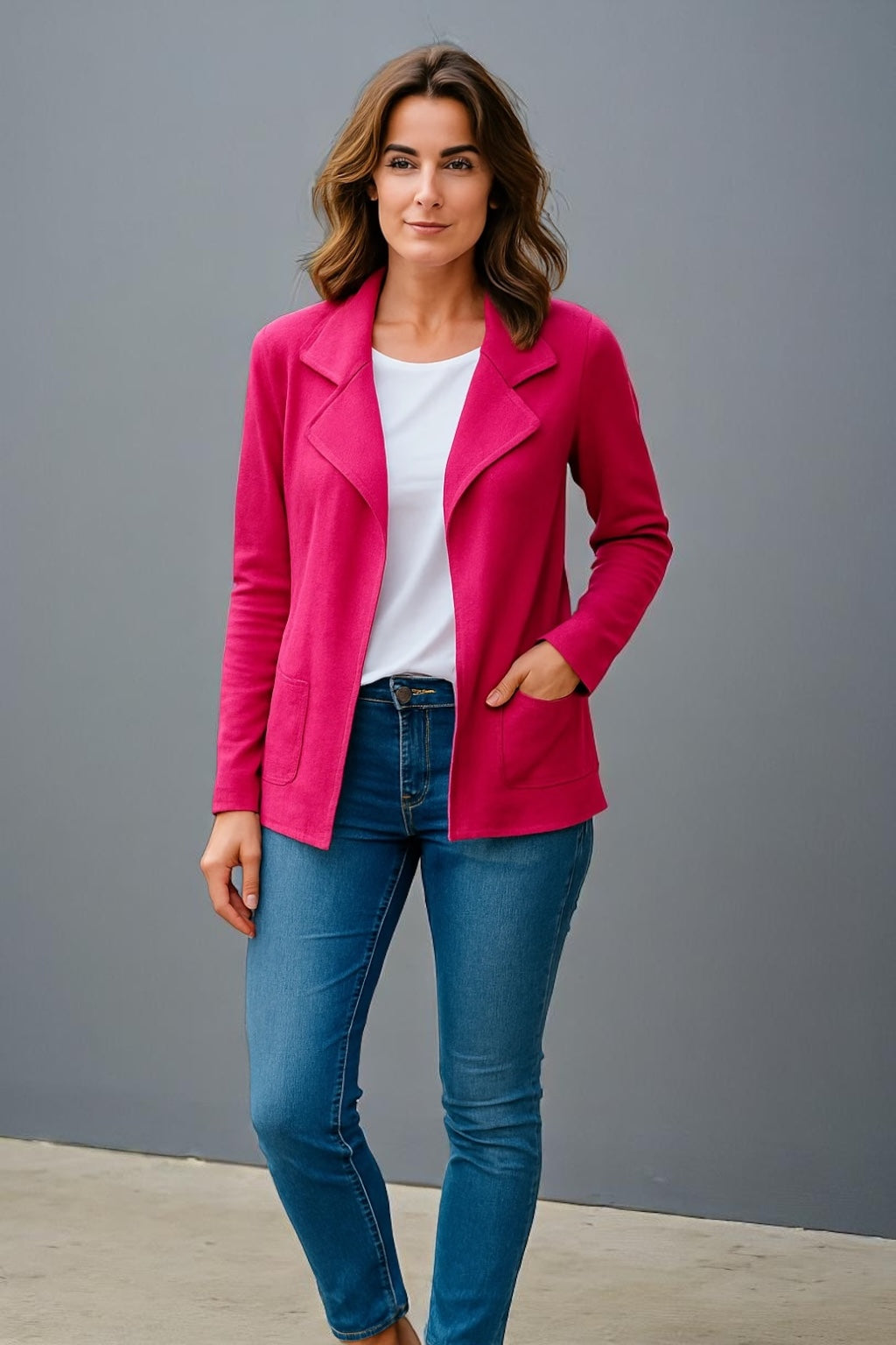 Bella Pure Wool Pink Swing Coat