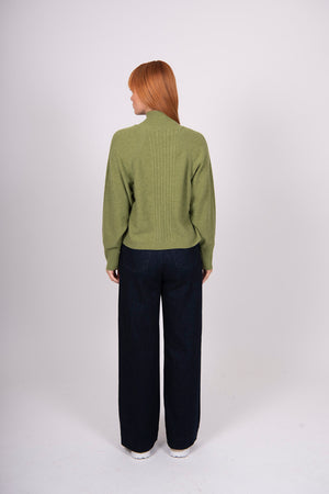 Bridge & Lord Merino/Cashmere Cable Raglan Pullover