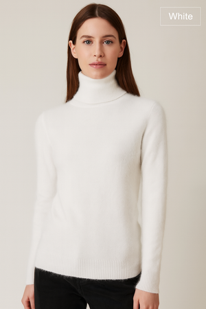 Pure Cashmere Roll Neck Pullover