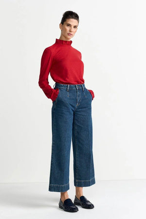 RICH & ROYAL RUFFLED NECK LONG SLEEVE MADE IN PORTUGAL