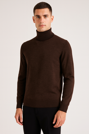 FIELDS CLASSICS ROLL NECK PULLOVER WITH RIB BASQUE