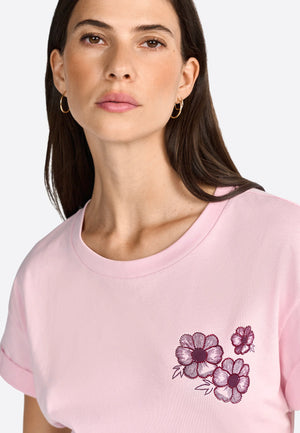 RICH & ROYAL ROSE WATER T-SHIRT WITH PRINT