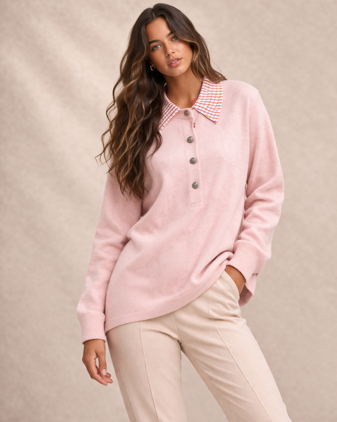 JO-RO  COLLAR PULLOVER
