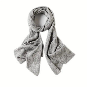 Unisex Luxury Soft Ribbed Pure Cashmere Scarf