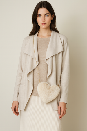 Furry Love Heart Handbags Cute