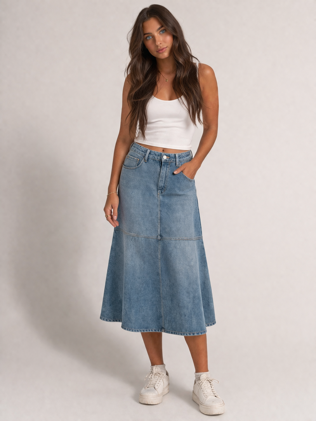 RICH & ROYAL JEANS FLURRY SKIRT