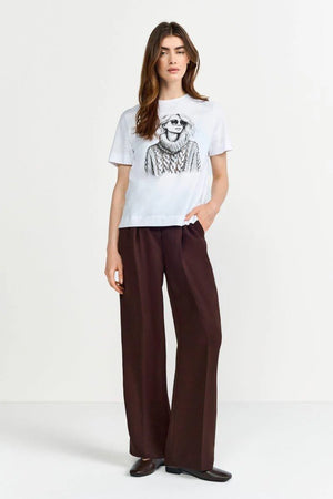 RICH & ROYAL WEISSES T-SHIRT MIT PRINT