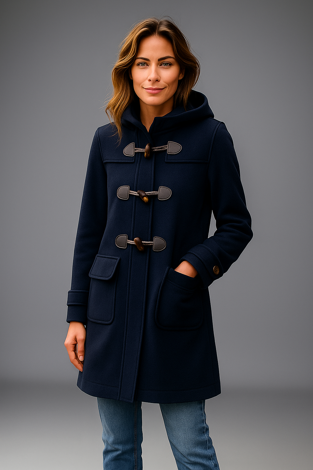 KESTA LONDON TWO TONE DUFFLE COAT