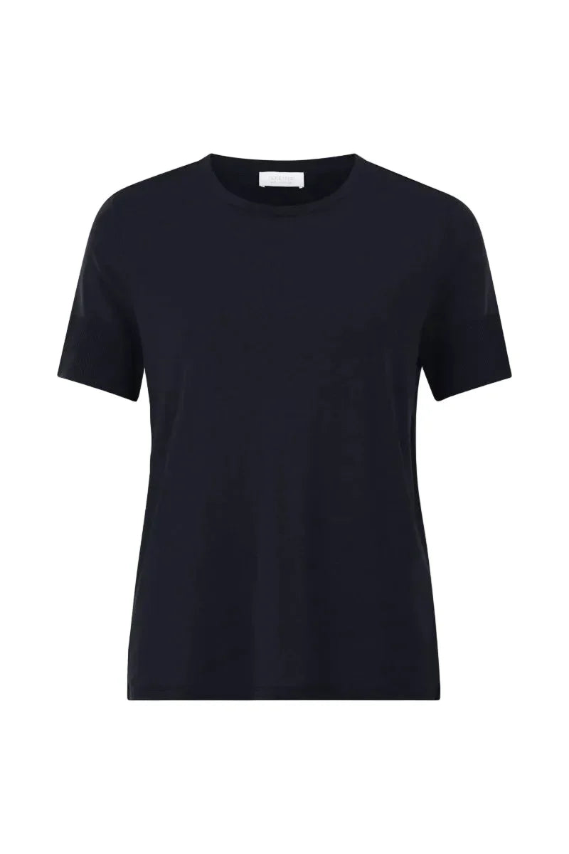 RICH & ROYAL T-SHIRT WITH RIBBED CUFFS