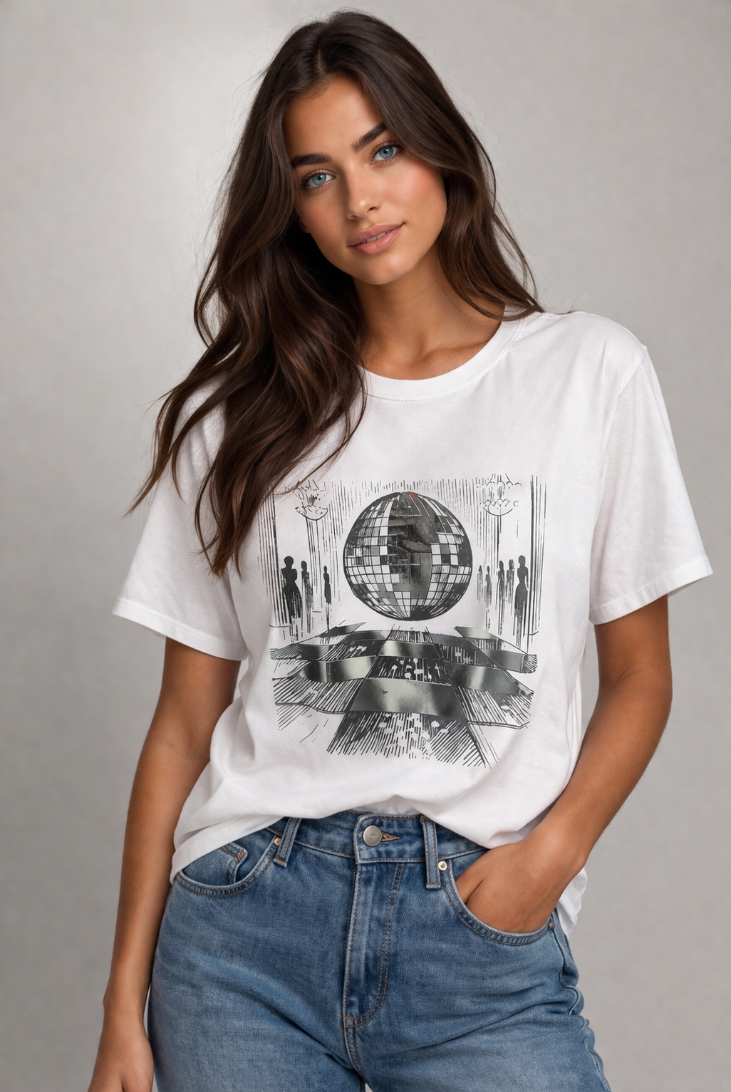 Rich & Royal Organic Cotton T-Shirt in White Print