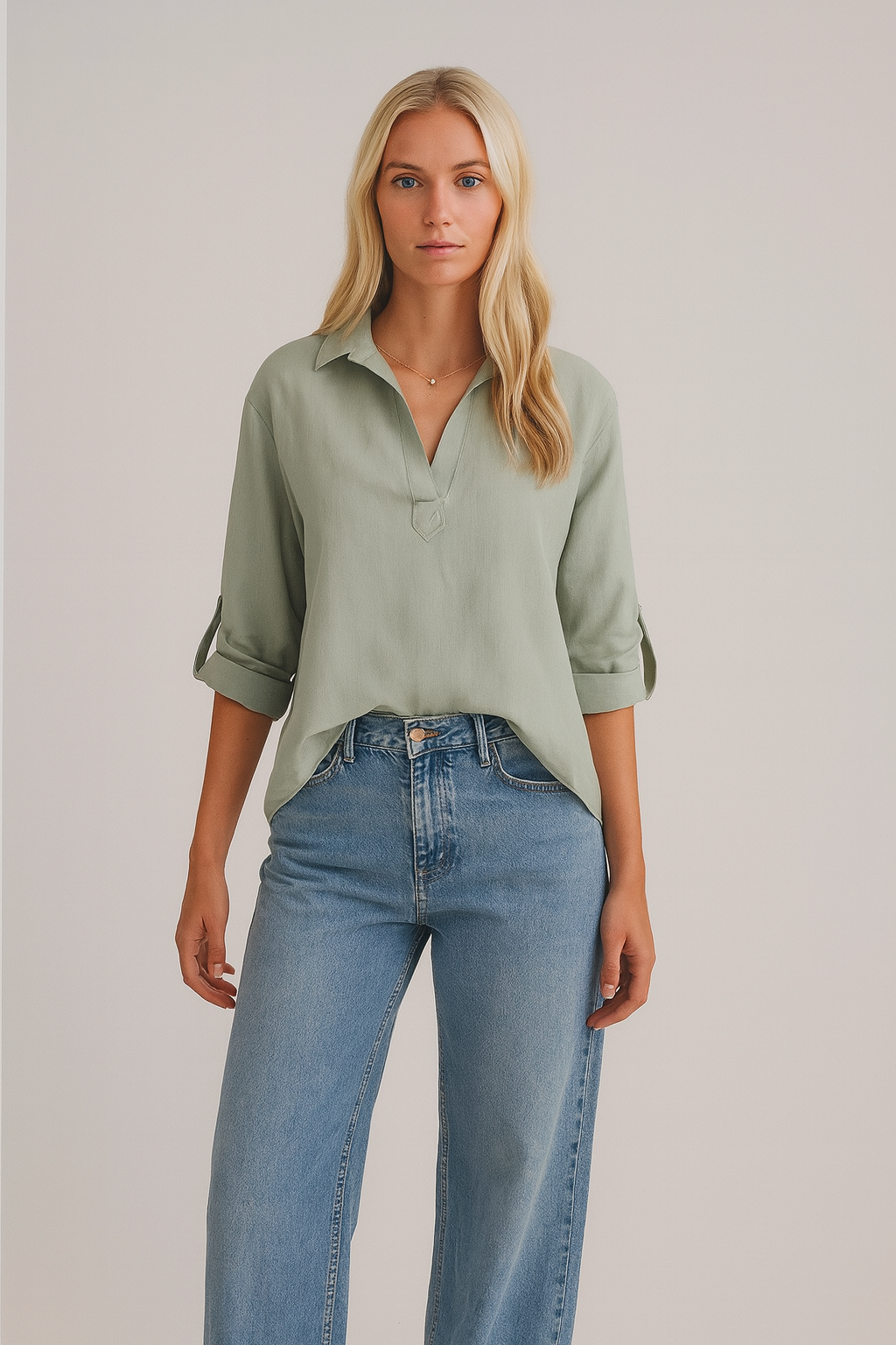 Anya Side Tacked Released Jean In Vintage Laguna Wash